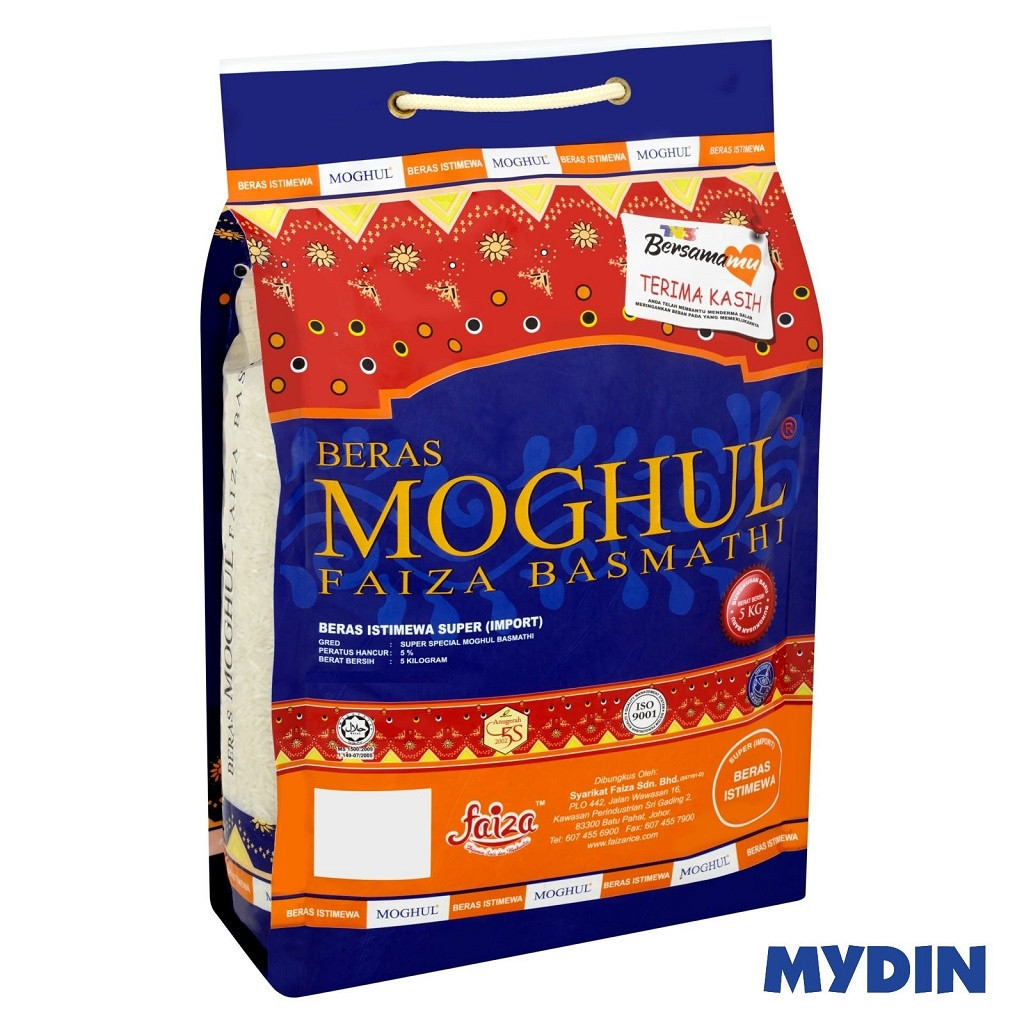 Faiza Rice Moghul Basmathi (5kg) | Shopee Malaysia