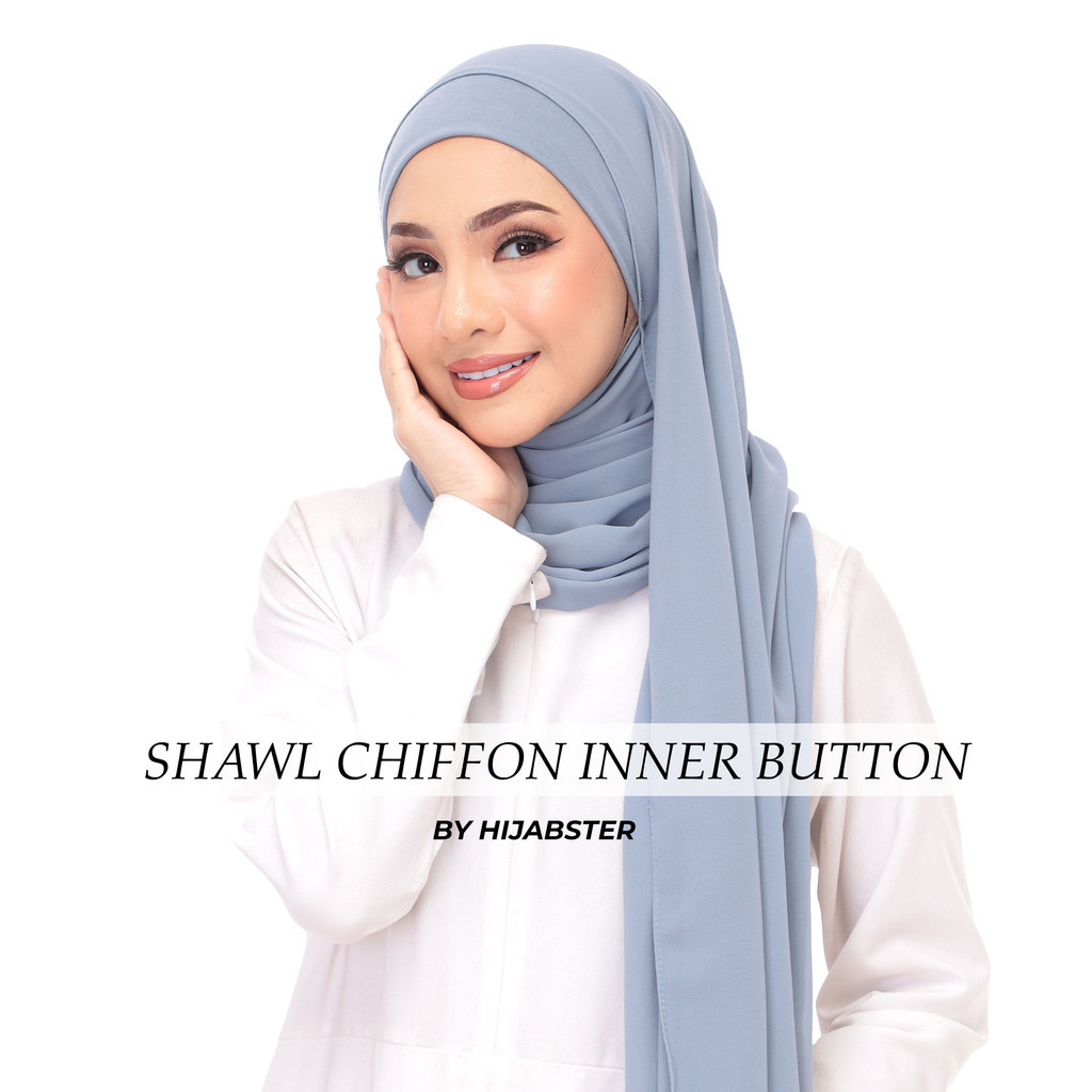 Shawl Chiffon Inner Button | Premium Chiffon | Shopee Malaysia