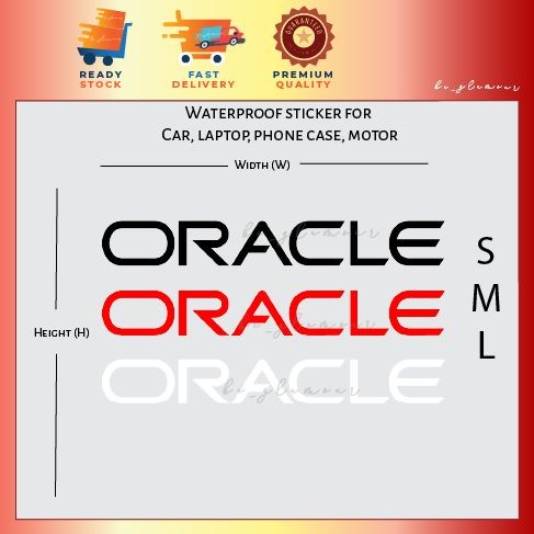 Oracle logo Sticker Reflective car racing Stiker motogp motorsport ...