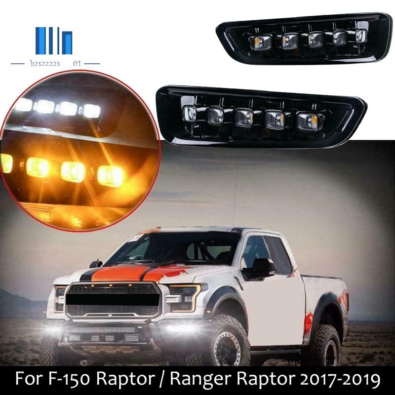 for / Ranger 2017-2019 Front Bumper Bezels L+R LED DRL with Turn Signal ...
