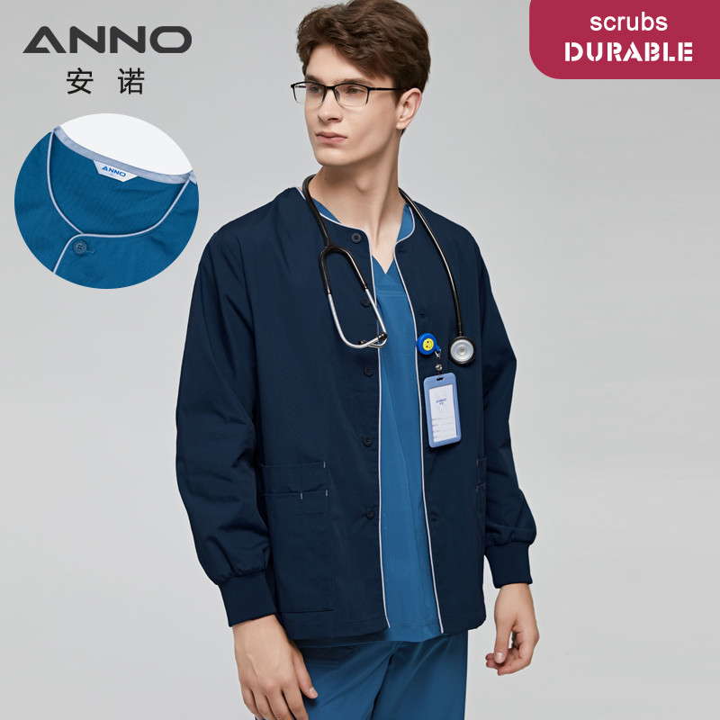 Long Sleeves Medical Scrubs Jacket Outfit Nurse Out Coat Hospital Nursing Staff Uniforms Autumn Winter Surgery Clothing Shopee Malaysia