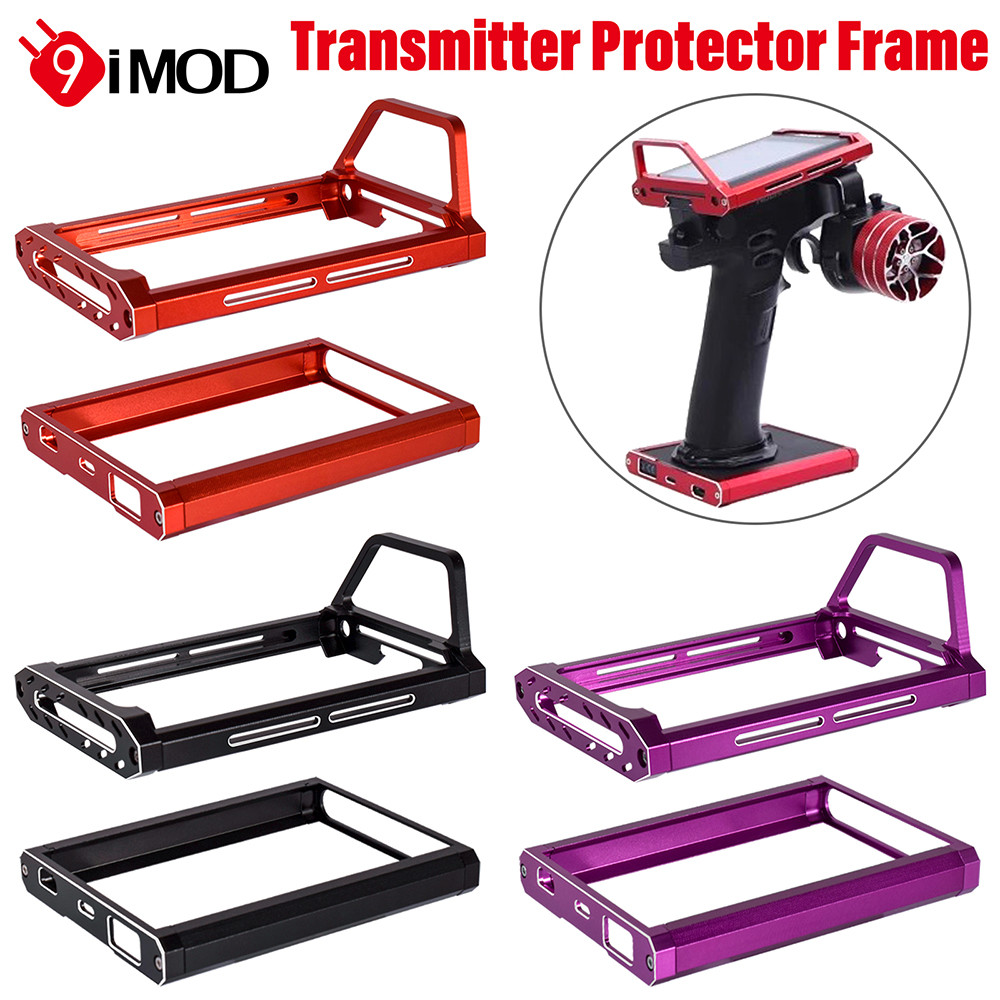 JOYSOG Metalen zender beschermer frame voor Flysky Noble NB4 Afstandsbediening Protector Frame Ondersteuning Update Onderdelen (zwart