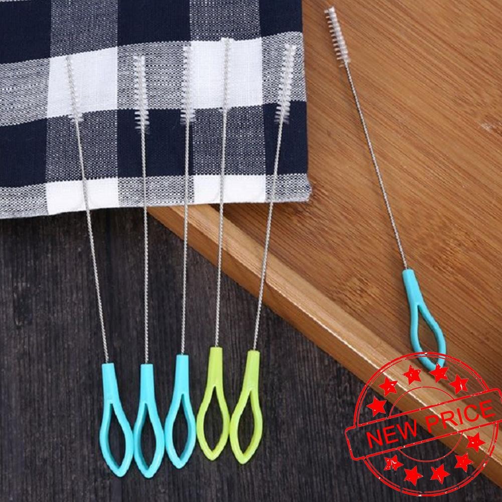 Reusable Flexible Straw Cleaning Brush Tool Spiral Soft Brush Straw ...