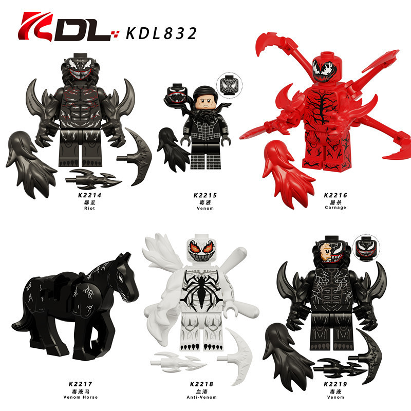 Venom Building Riot Blocks Figures Carnage Toy Anti Venom Minifigures ...