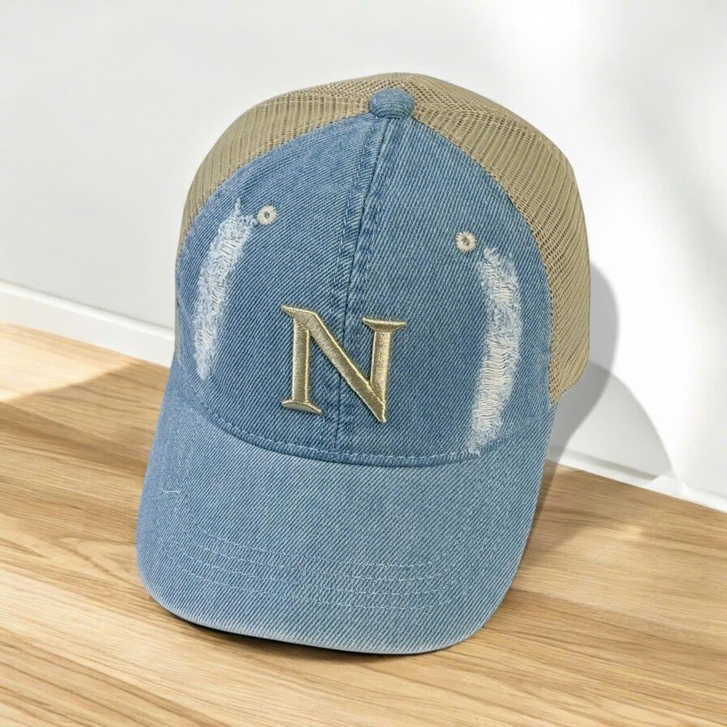 ( Shopee ) Letter Hat - Letter hat, khaki denim letter cap, super nice ...