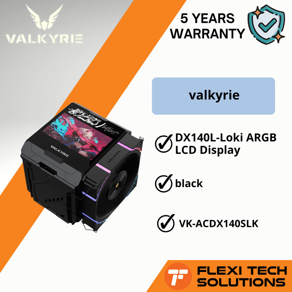 Flexi tech VALKYRIE DX140L-Loki ARGB LCD Display AIR COOLER
