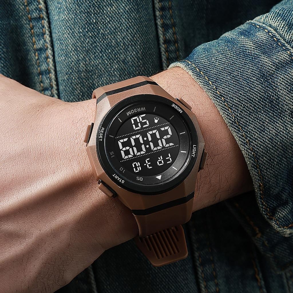 FL Military Digital Watch Jam Tangan Minitary Digital Round Case Water ...