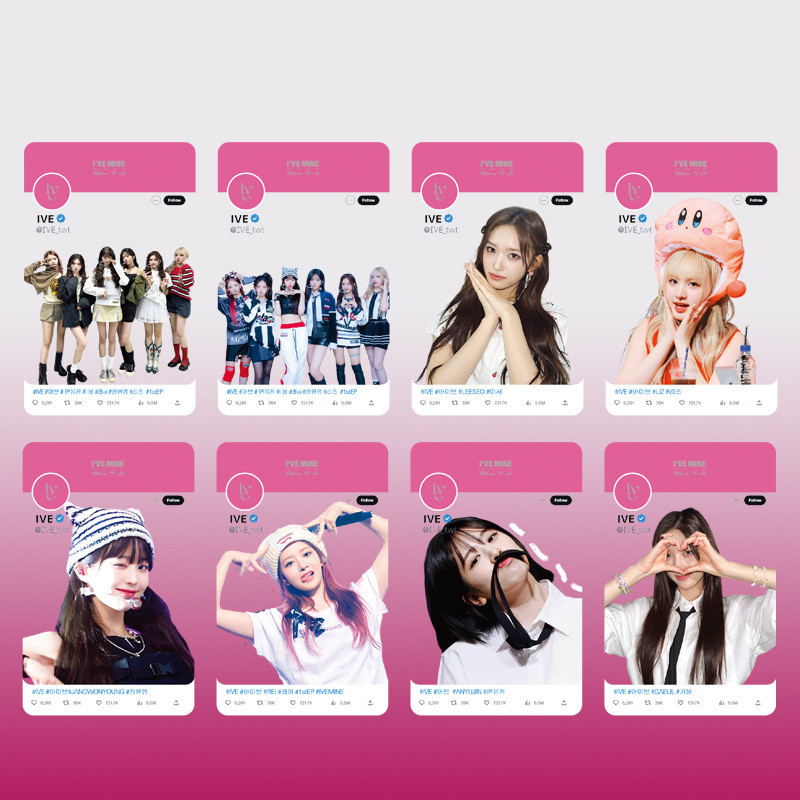 1-8pcs IVE THE 1ST WORLD TOUR Transparent Lomo Cards Empathy WONYOUG ...