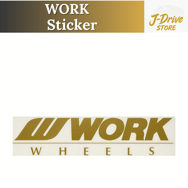 WORK Gold Sticker 200mm - Durable, Stylish Decal for Cars & More ...