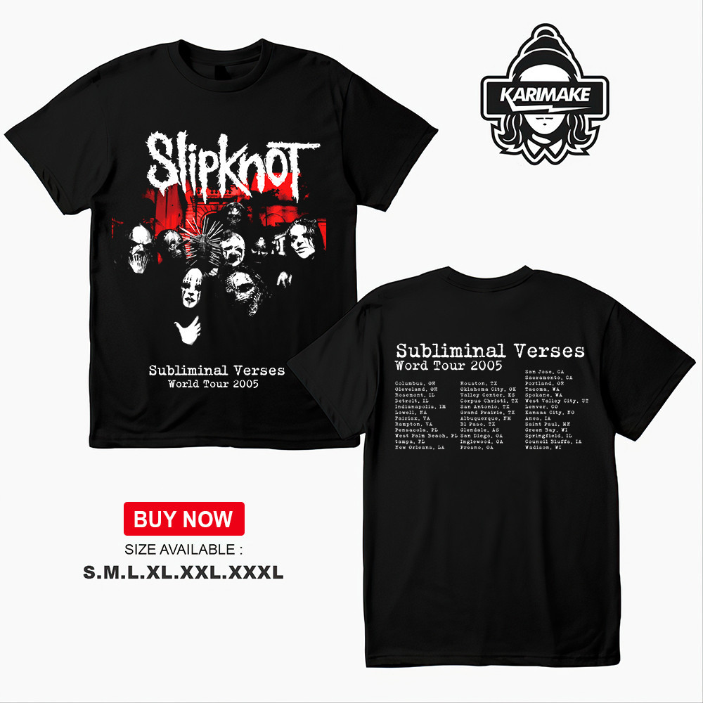 Slipknot 100% Cotton Tshirt Pakaian longgar Unisex Streetwear Oversized ...