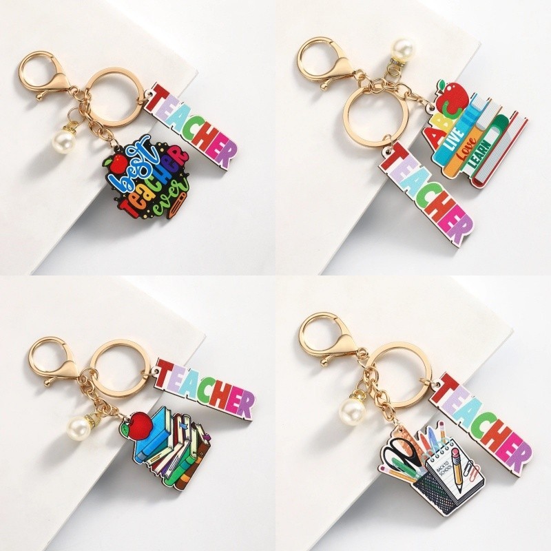 Teacher’s Day Keychain Pendant Backpack Keychain Car Key Holder ...