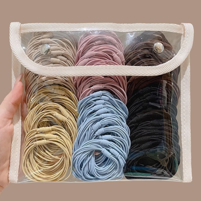 20pcs Set Hair Ties Korean Fashion Simple High Elastic Rubber Band Hair ...