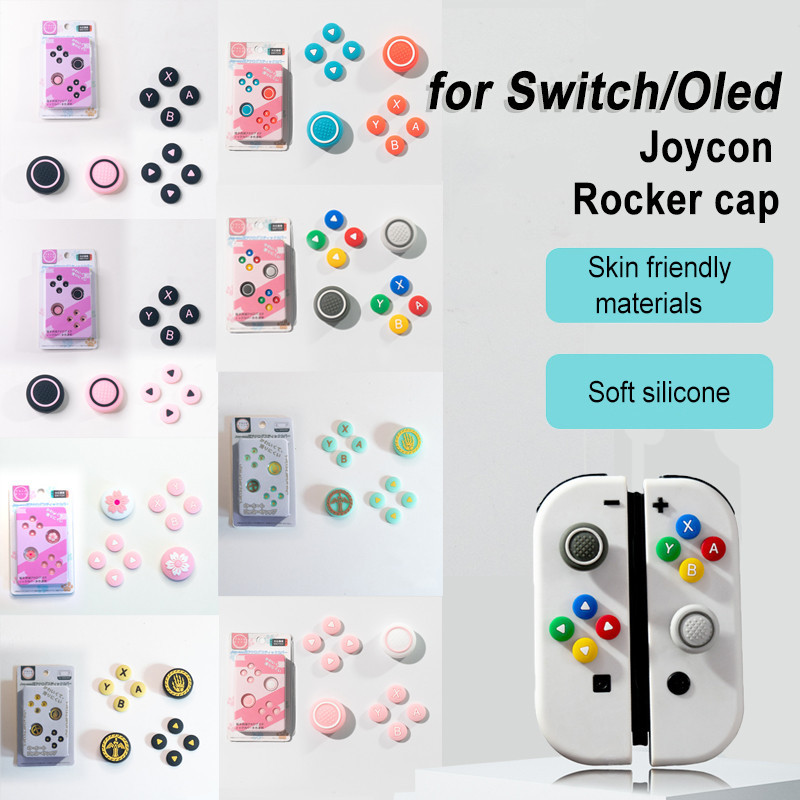 Joystick Cap Cross Direction ABXY Protective Cover for funda NS switch ...