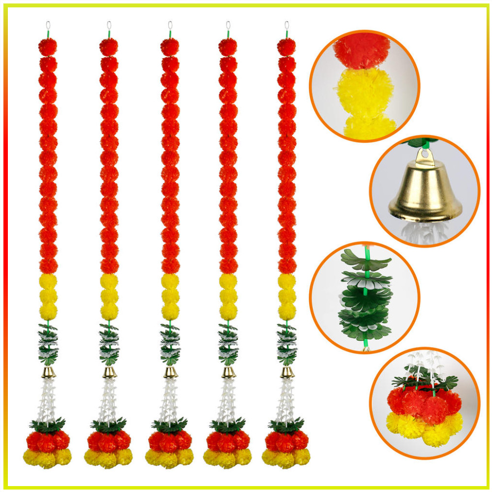Marigold Garland String Fake Flower Garland Decoration Wedding Garland ...