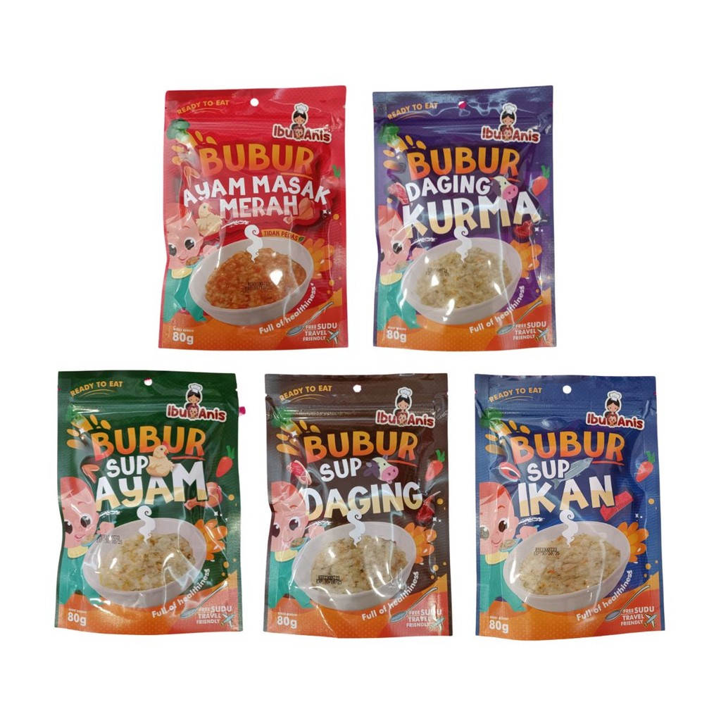 Ibu Anis Baby Food Ready to Eat Porridge Bubur RTE Makanan Bayi (7m ...