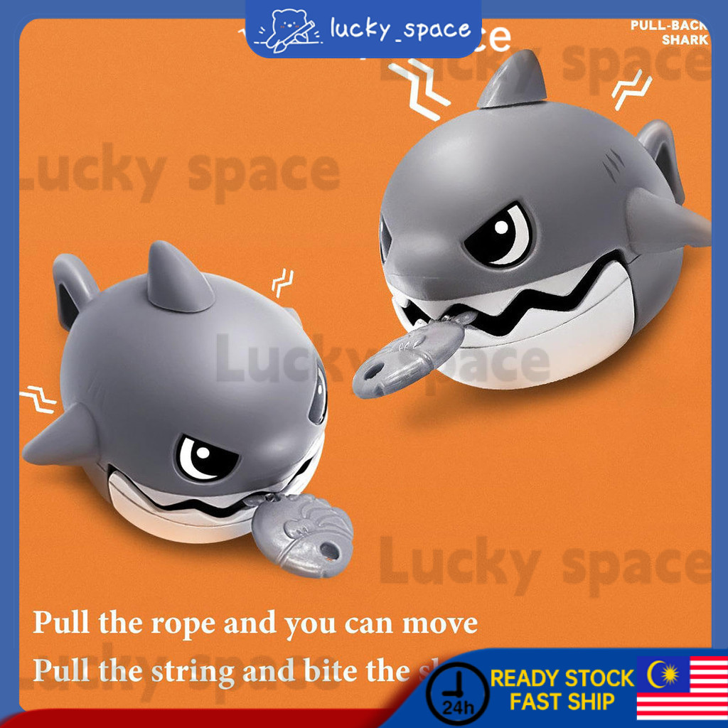 Cute Shark Keychain Cartoon Creative Bag Pendant Drawstring Clockwork ...