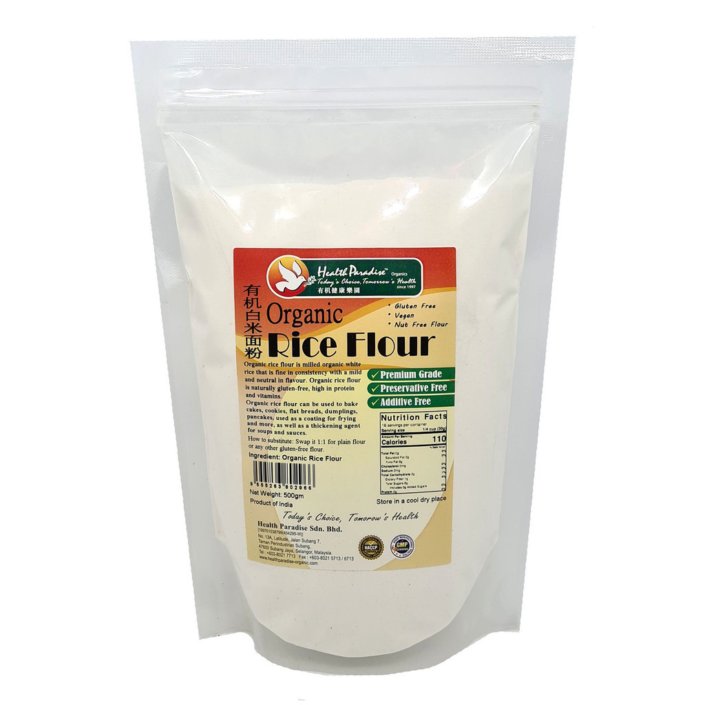 Health Paradise Organic Rice Flour 500g | Shopee Malaysia