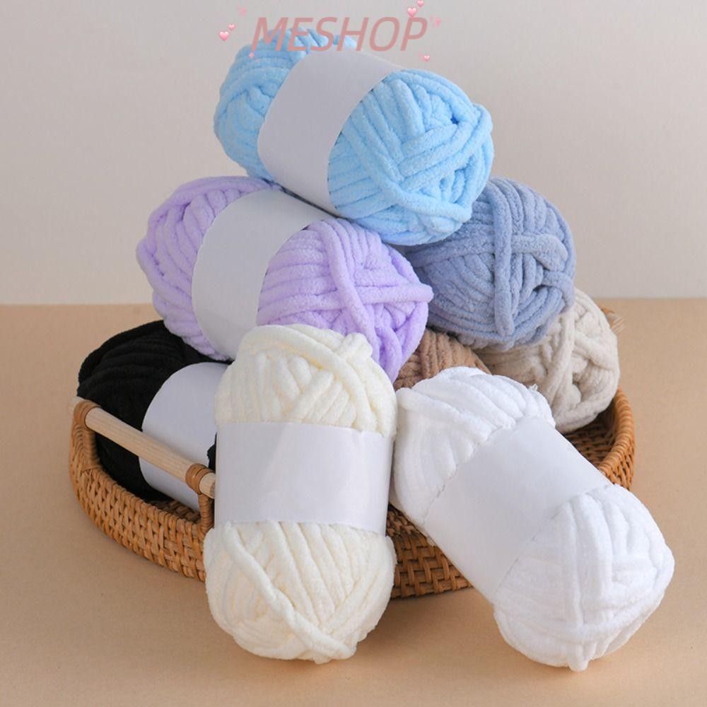 MESHOPMY Ice Strip Thread Yarn, Anti-Pilling Thick Coarse Wool Thread ...