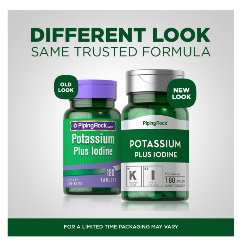 Potassium Plus Iodine, 180 Tablets, Regulate Healthy Blood Sugar ...
