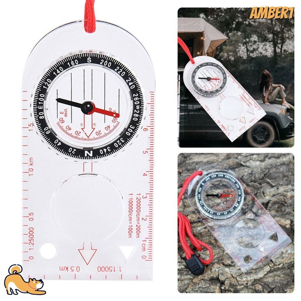 AMBER1 Orienteering Navigation, Multi-function Portable Map Ruler ...