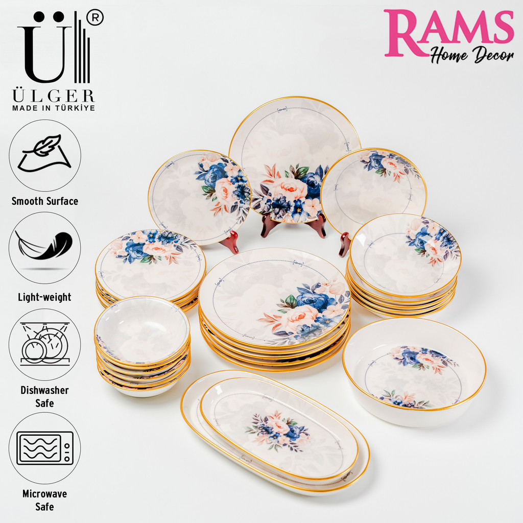 Ulger 27 Pcs High Quality Porcelain Dinner Set / Set Pinggan Porcelain ...