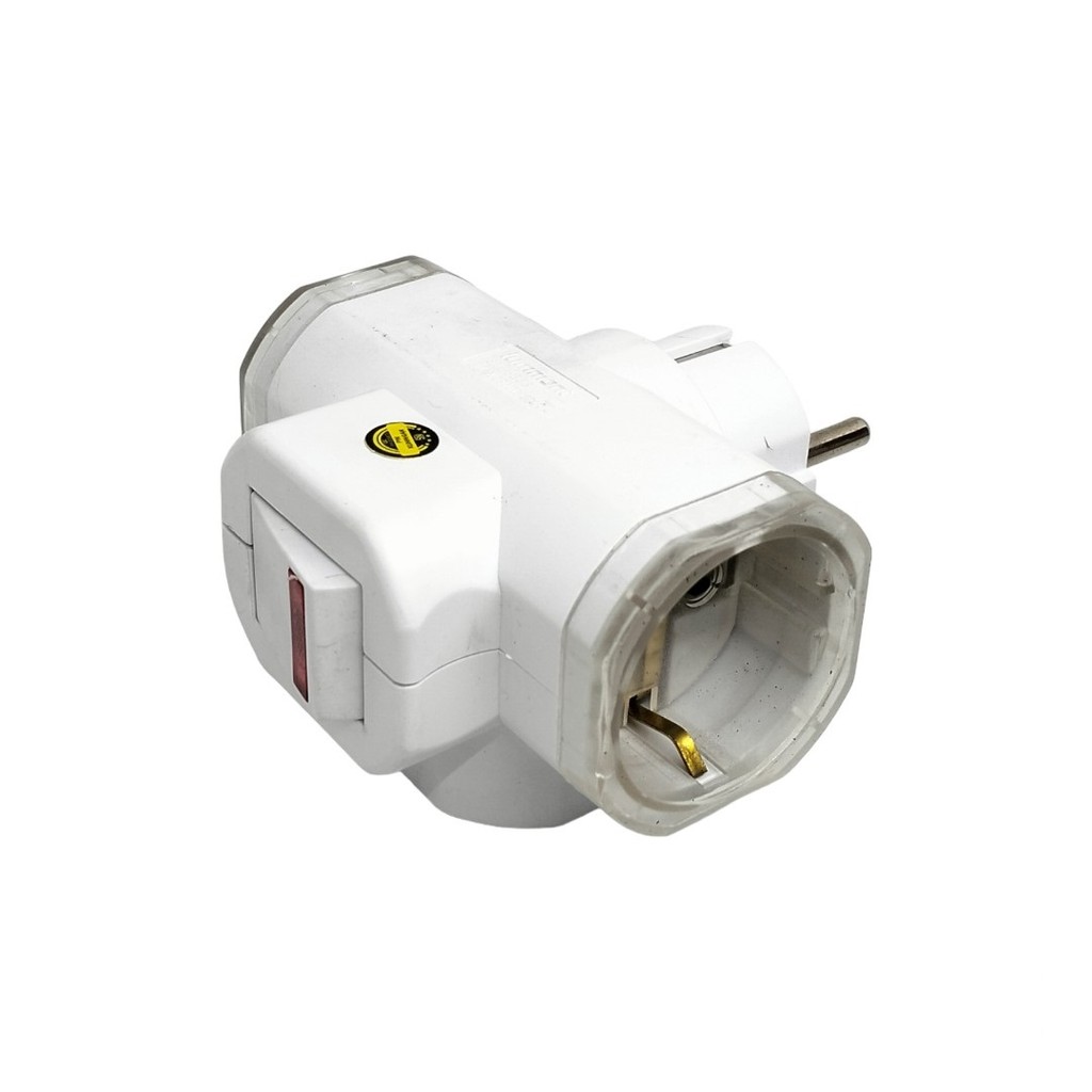 PUTIH T Plug T Arde Switch Branch 3-hole Power Plug On Off Switch White ...