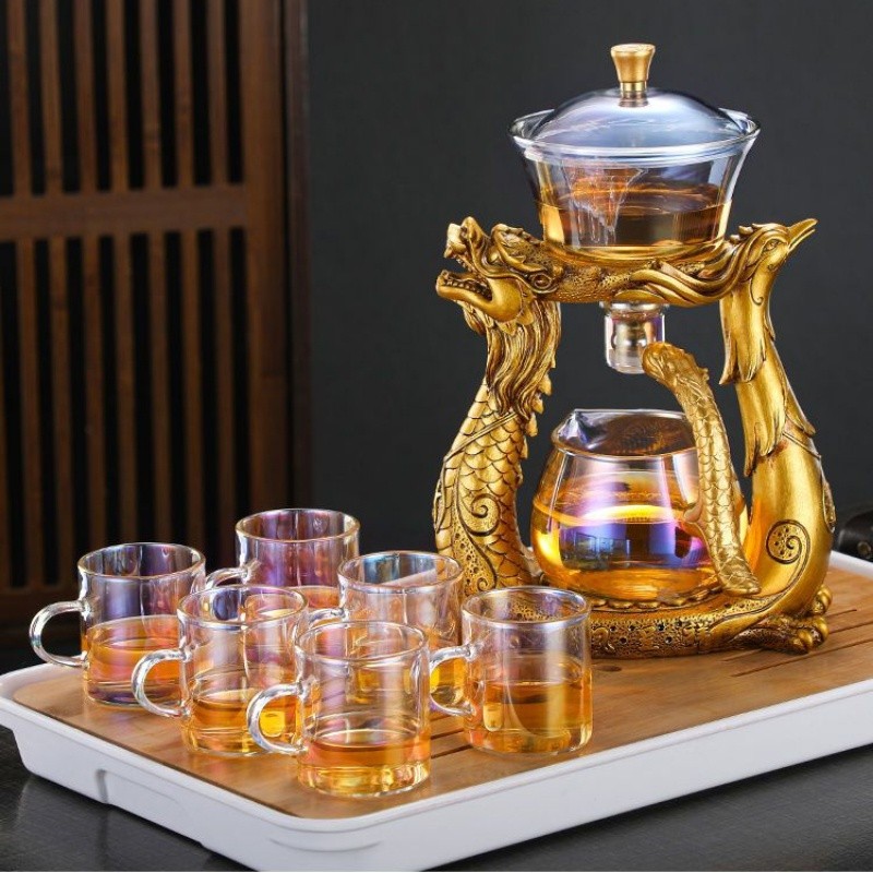Chinese Tea Set Office Automatic Tea Set Magnetic Tea Set Glass Teapot ...