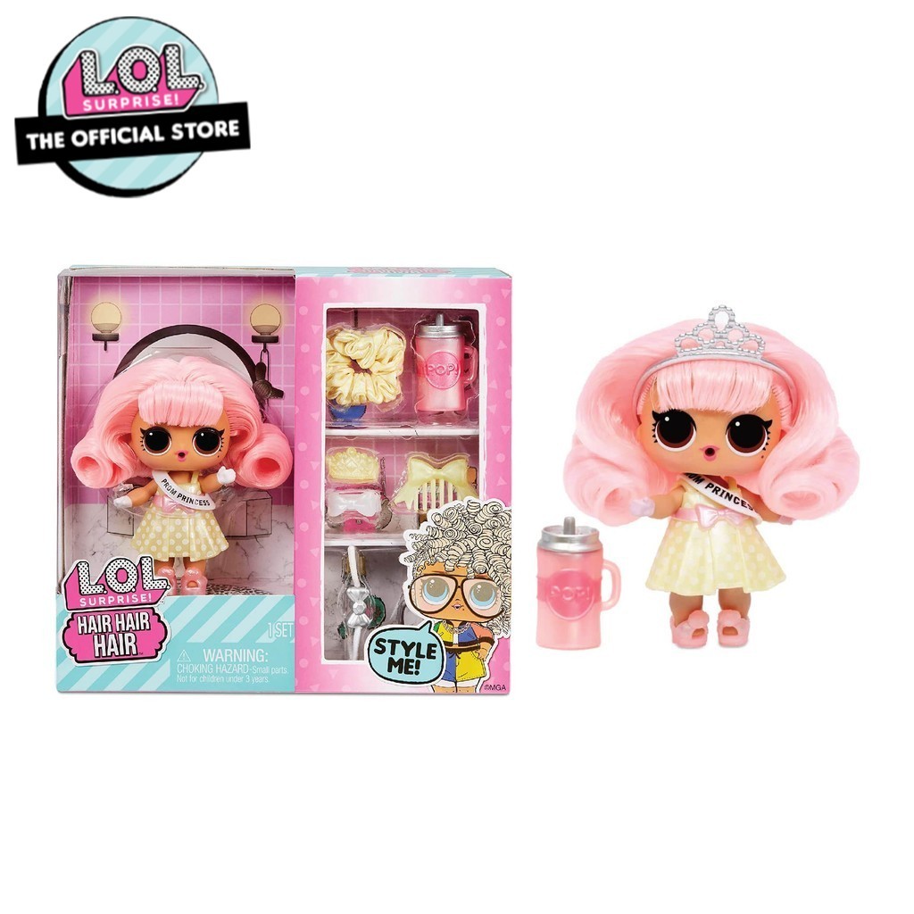 LOL Surprise Hair Hair Hair Dolls with 10 Surprises Pink Color Hair 580348 Shopee Malaysia