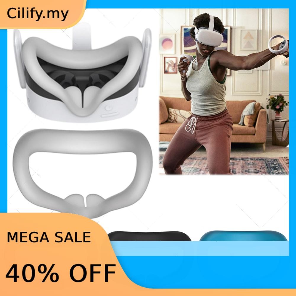 Silicone VR Face Cushion Pad Mask Anti-Leakage Face Pad Cover for Meta ...
