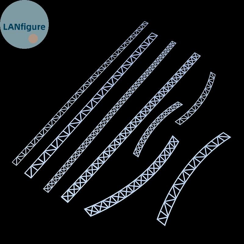 LANfigure 1:87-1:64 Ho Scale Building Truss Bridge Steel Structure ...
