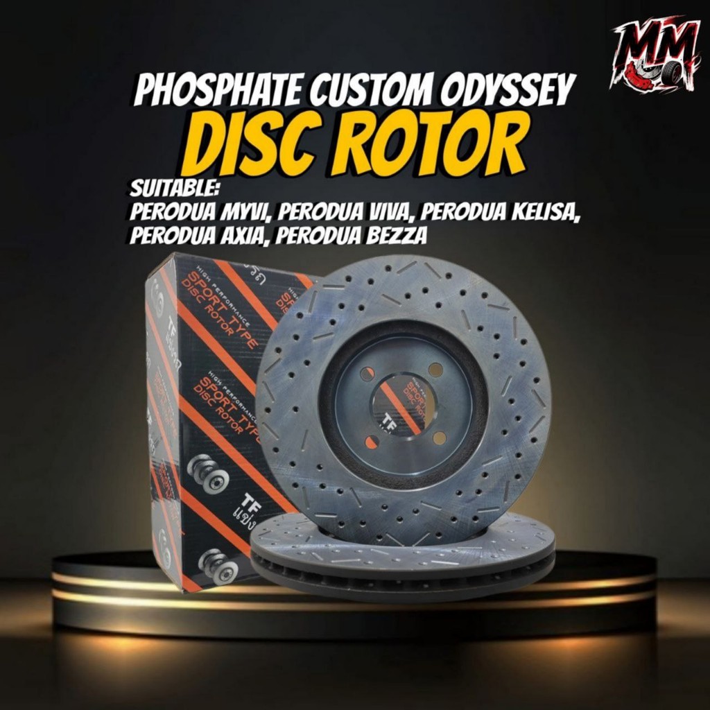 TF SLOTTED&DRILLED DISC ROTOR (FRONT)FOR CUSTOM ODYSSEY(11 INCH ...
