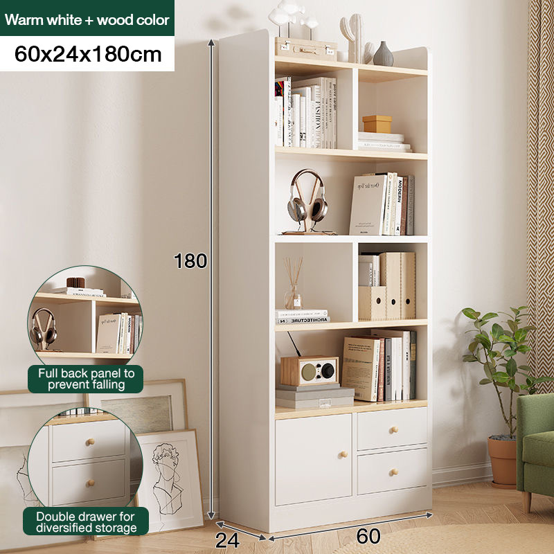 Solid Wood Display Rack Cabinet 180CM Multipurpose Bookcase Shelves ...