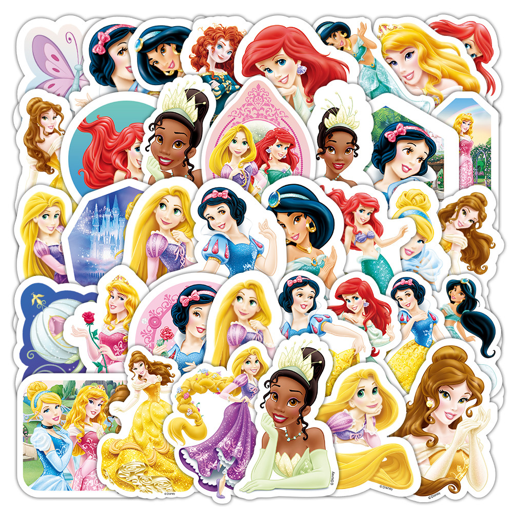 50PCS Disney Princess 1 Stickers - DIY Decor for Journal, Notebook ...