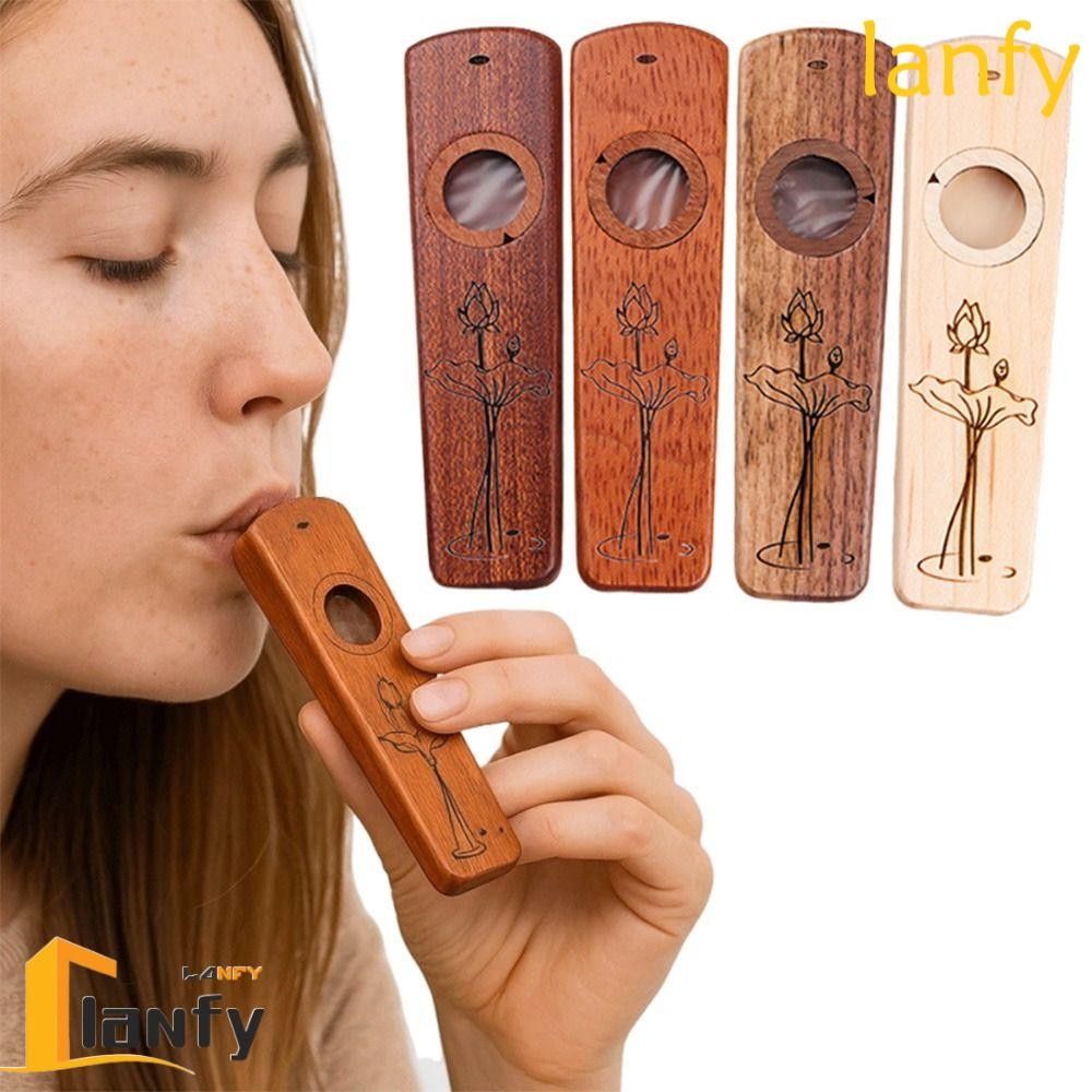 LANFY Wooden Kazoo, Creative Portable Wind Instrument, Musical ...