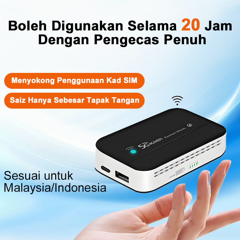 CIMCOM WIFI6 4G/5G Modem Router Mudah Alih - Bateri 10000mAh | Sokong ...