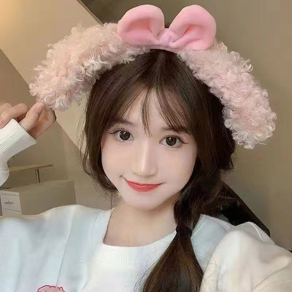 Socute Girl Headband Cute Anime Cartoon Fluffy Bear Rabbit Ear Cekak ...