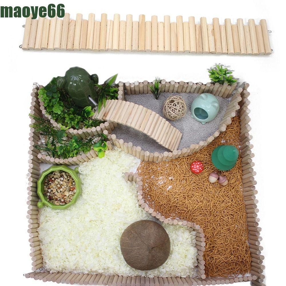 Image showcasing MAOYE Hamster Climbing Ladder, Wooden Multifunctional Hamster ...