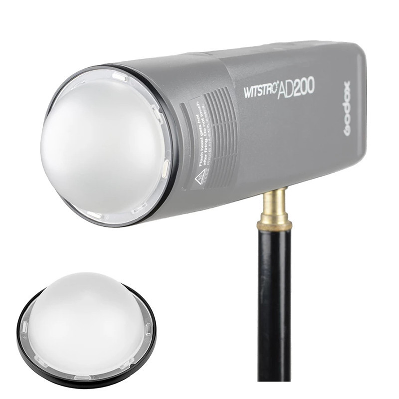 Dôme Diffuseur Godox Ak-r11 Pour Flashs Tête Ronde (V1, V1 Pro, AD200 Pro Avec H200R) - Blanc - Neuf Ampoule Led H11