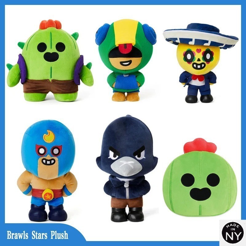 NY In Stock Brawl Stars Plush Spike Shelly Clot Leon Poco Toy Stuff ...