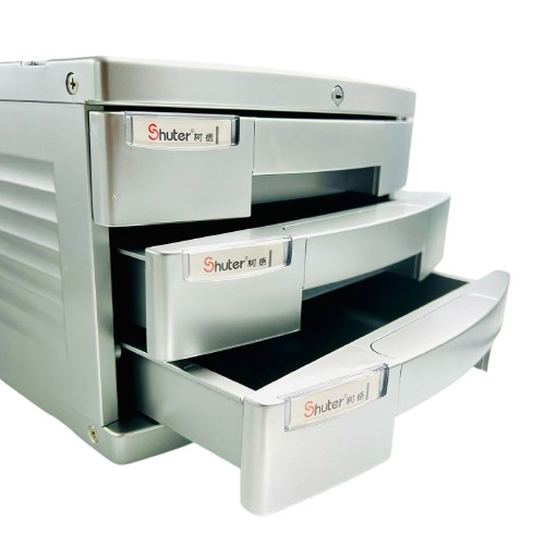 3 Drawer with key LAST 6 UNITS N1003Y Metallic Silver