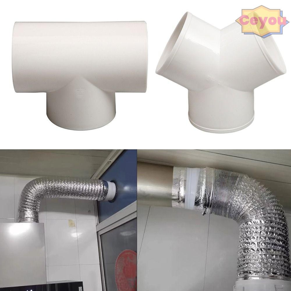 CEYOU Quick Ventilation Tube Joint, 100/150/200mm T/Y Shape Exhaust ...