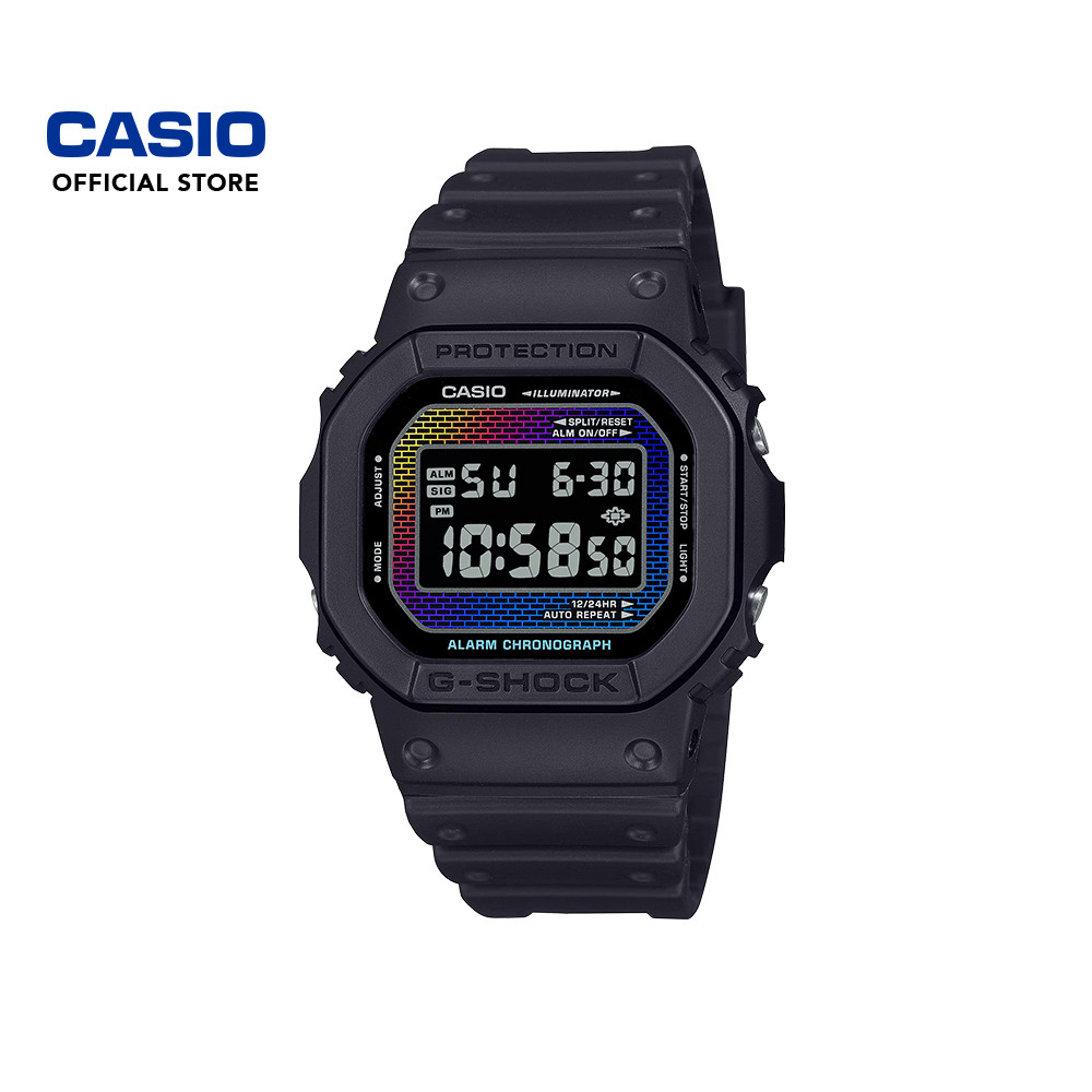 Casio G-Shock Rainbow Brick Wall Series DW-5600RW-1 Black Bio-Based ...