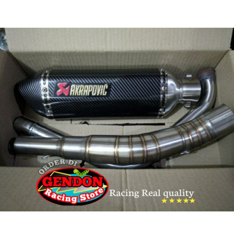 Akrapovic SET FOR R15 V2 V3 XSR155 MT15 TFX FULL SYSTEM MUFFLER ...