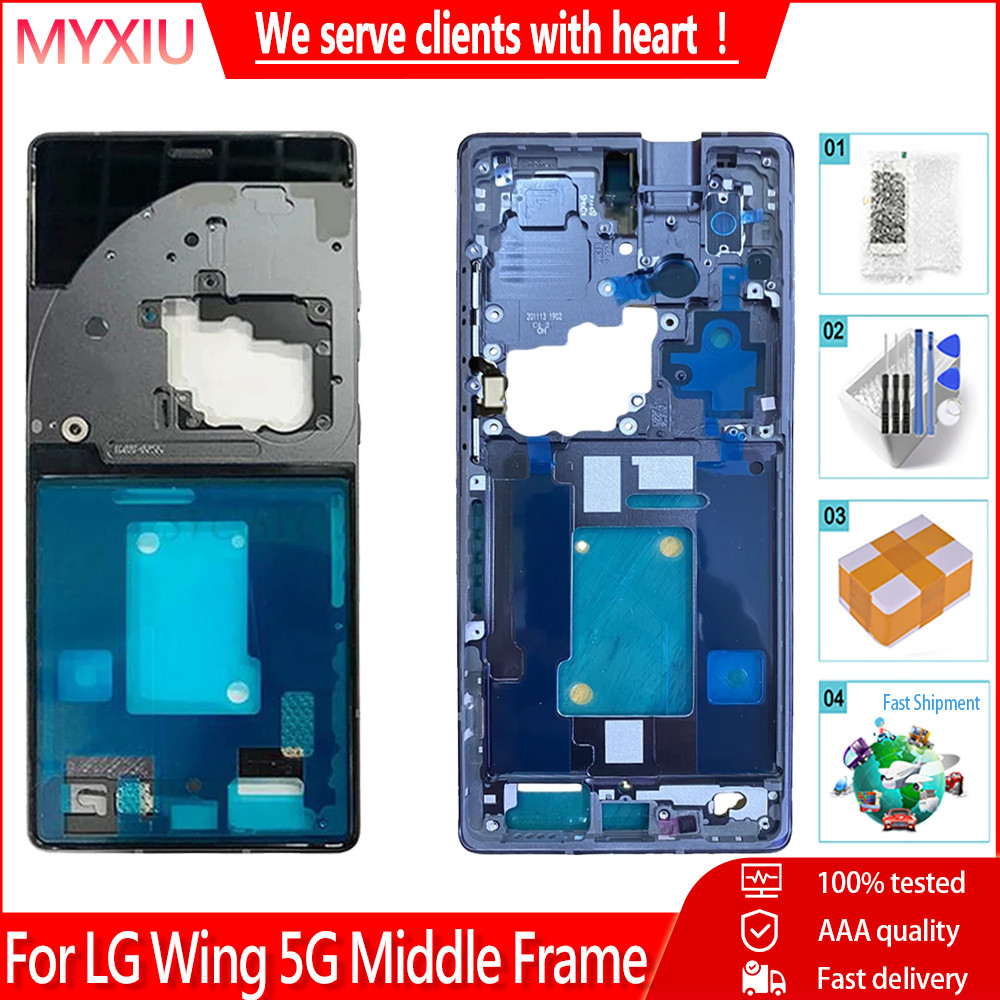 Middle Frame For LG Wing 5G Housing Middle Frame LCD Bezel Plate Panel ...