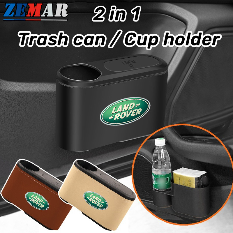 2 IN 1 Land Rover Car Inside Trash Can Water Cup Holder Hanging Dustbin ...