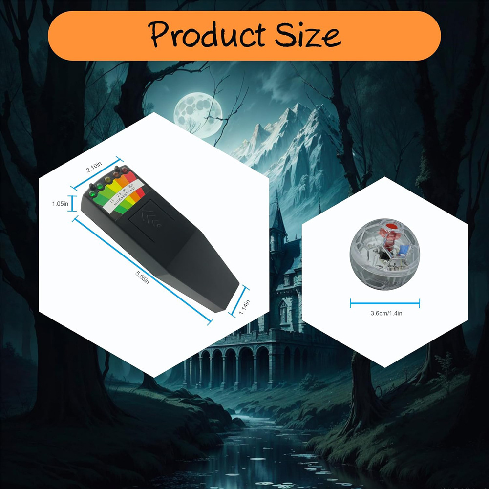 5 LED EMF Meter with 4 Motion Light Up Cat Balls Electric Magnetic ...