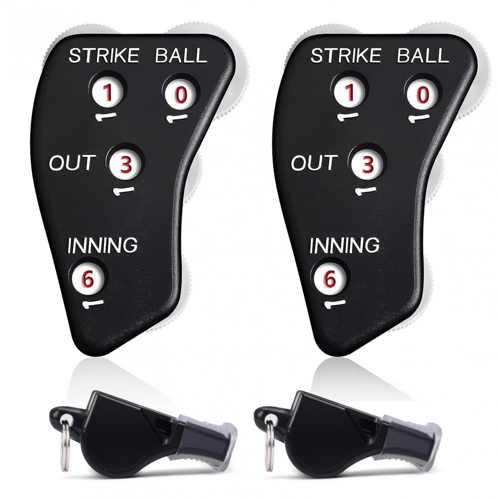 Convenient Umpire Gear Plastic Indicator and Whistle Set for Precise
