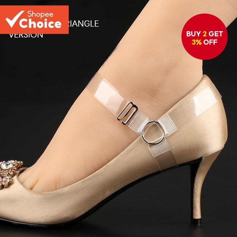 Women Transparent Elastic Shoe Straps Removable Drop Heel Accessories ...
