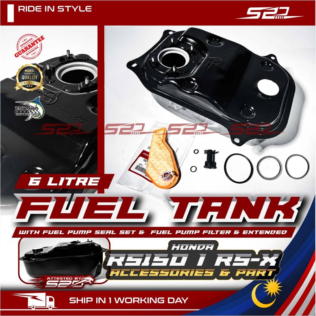 Fuel Tank ESPADA RS150R RS-X 150 WINNER X 6L 6 Litre With Fuel Pump ...