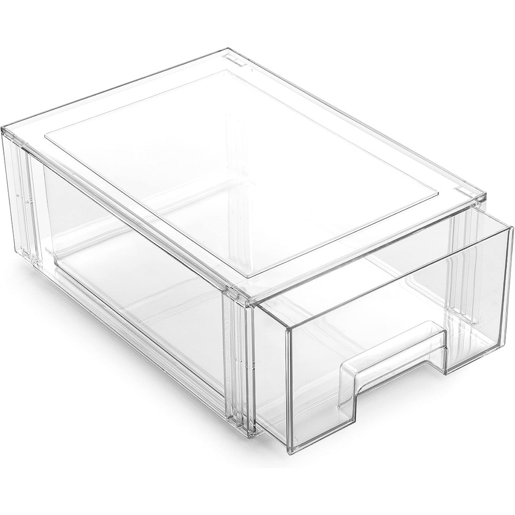 BINO | Stackable Storage Drawers, Large - Clear | THE CRATE COLLECTION ...